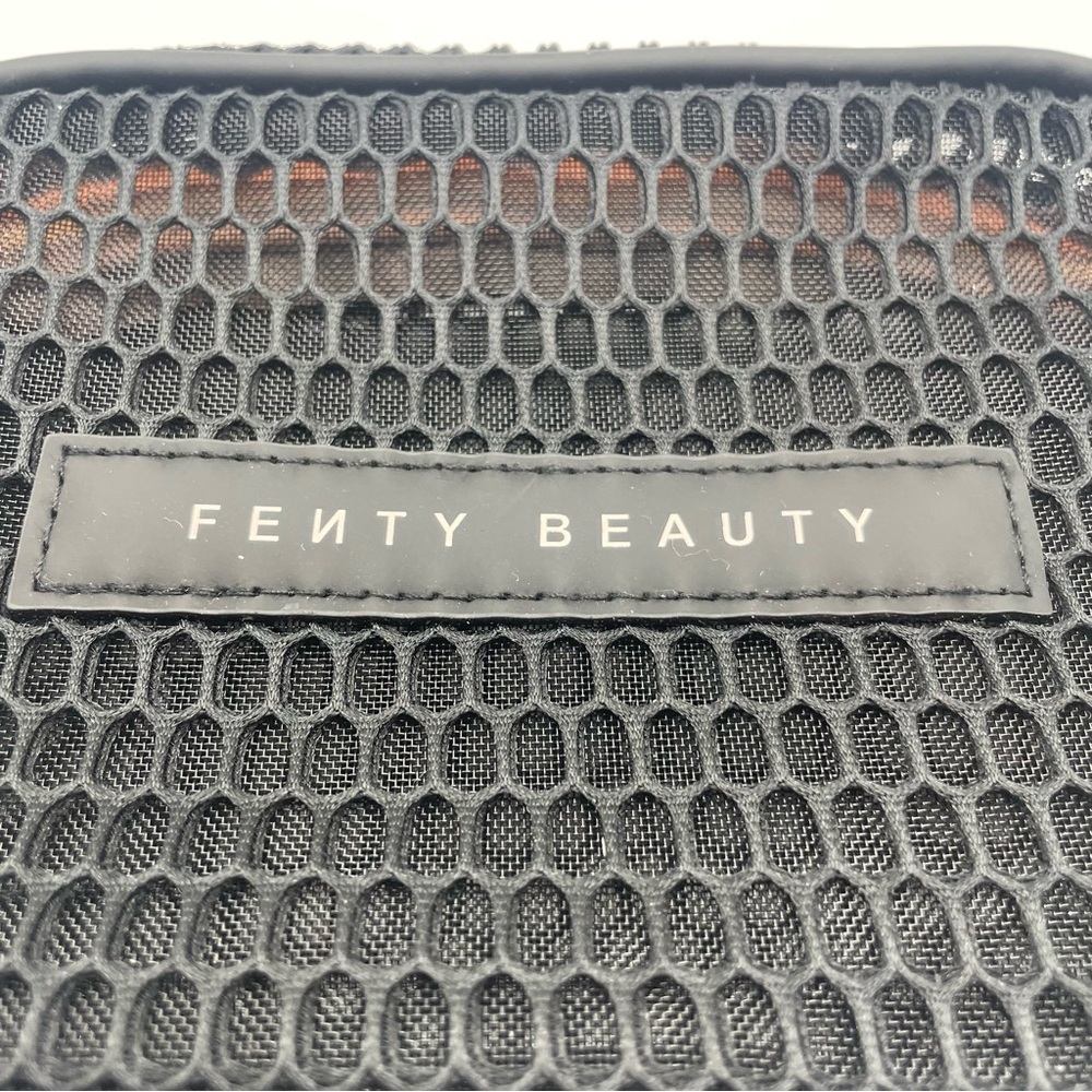 Fenty Beauty Black Mesh Makeup Bag with Pink Zipper - Picture 3 of 7